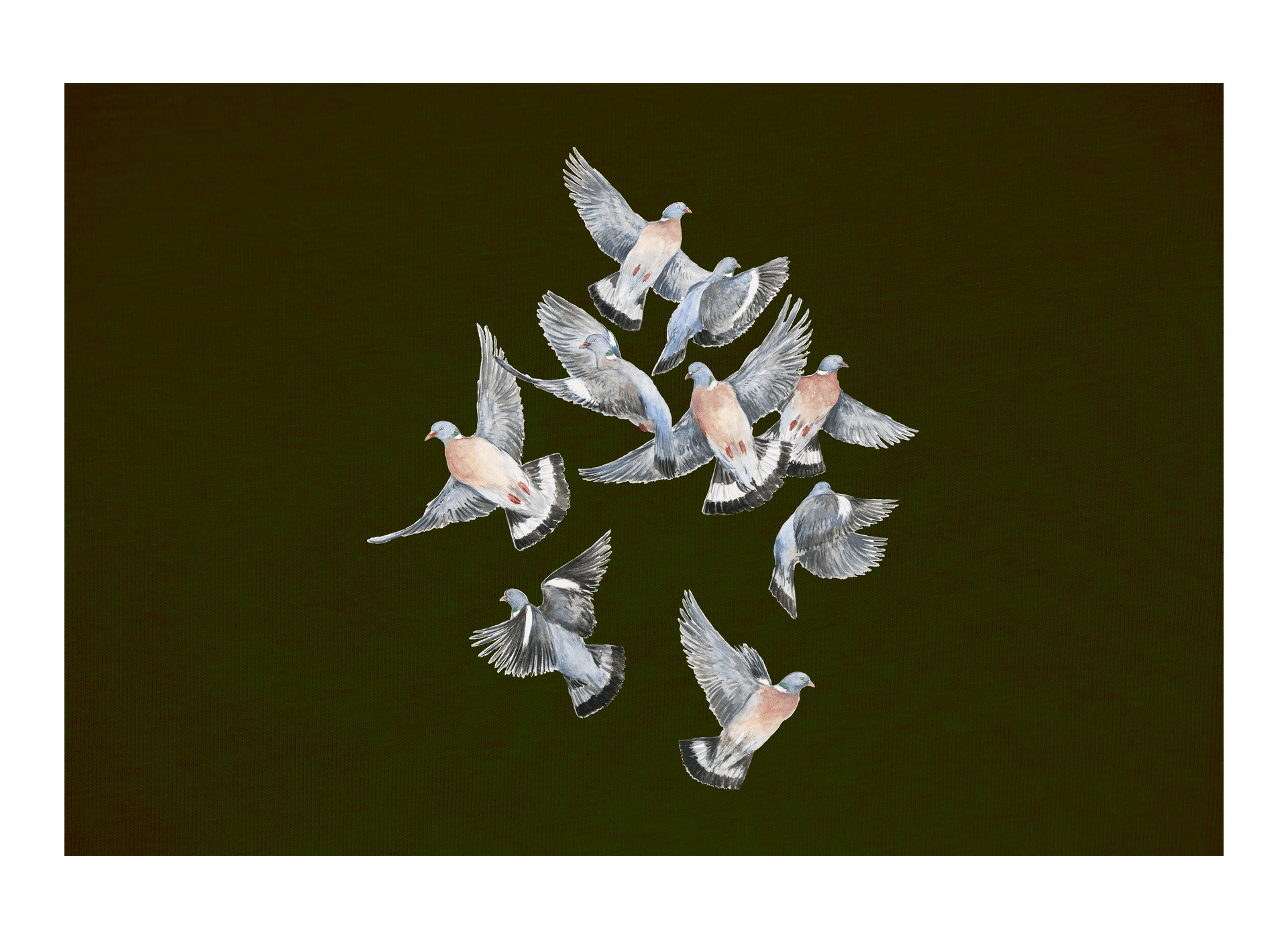 Motif transfert chasse T577 Palombes