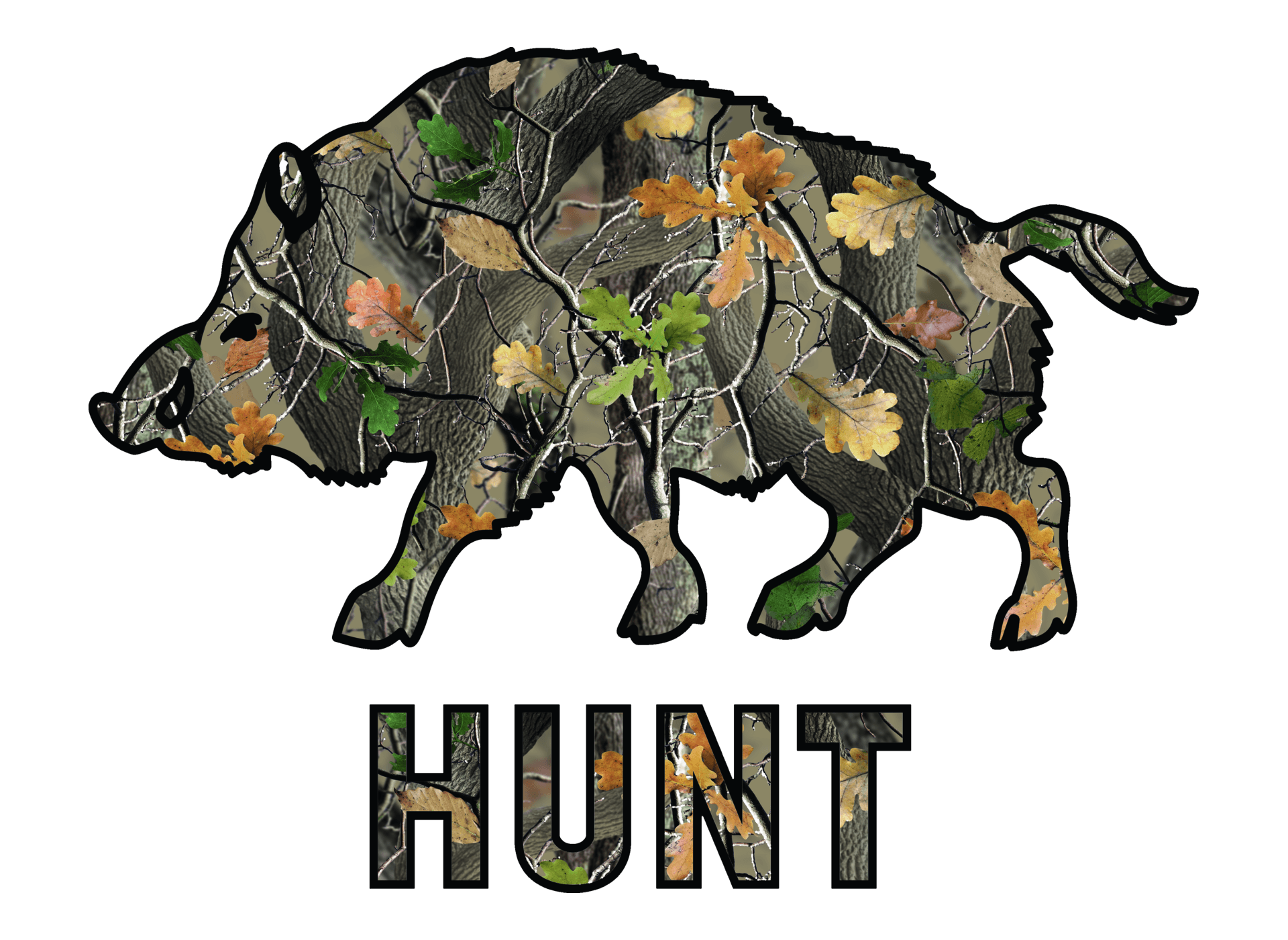 Motif transfert chasse T1106 Hunt sanglier