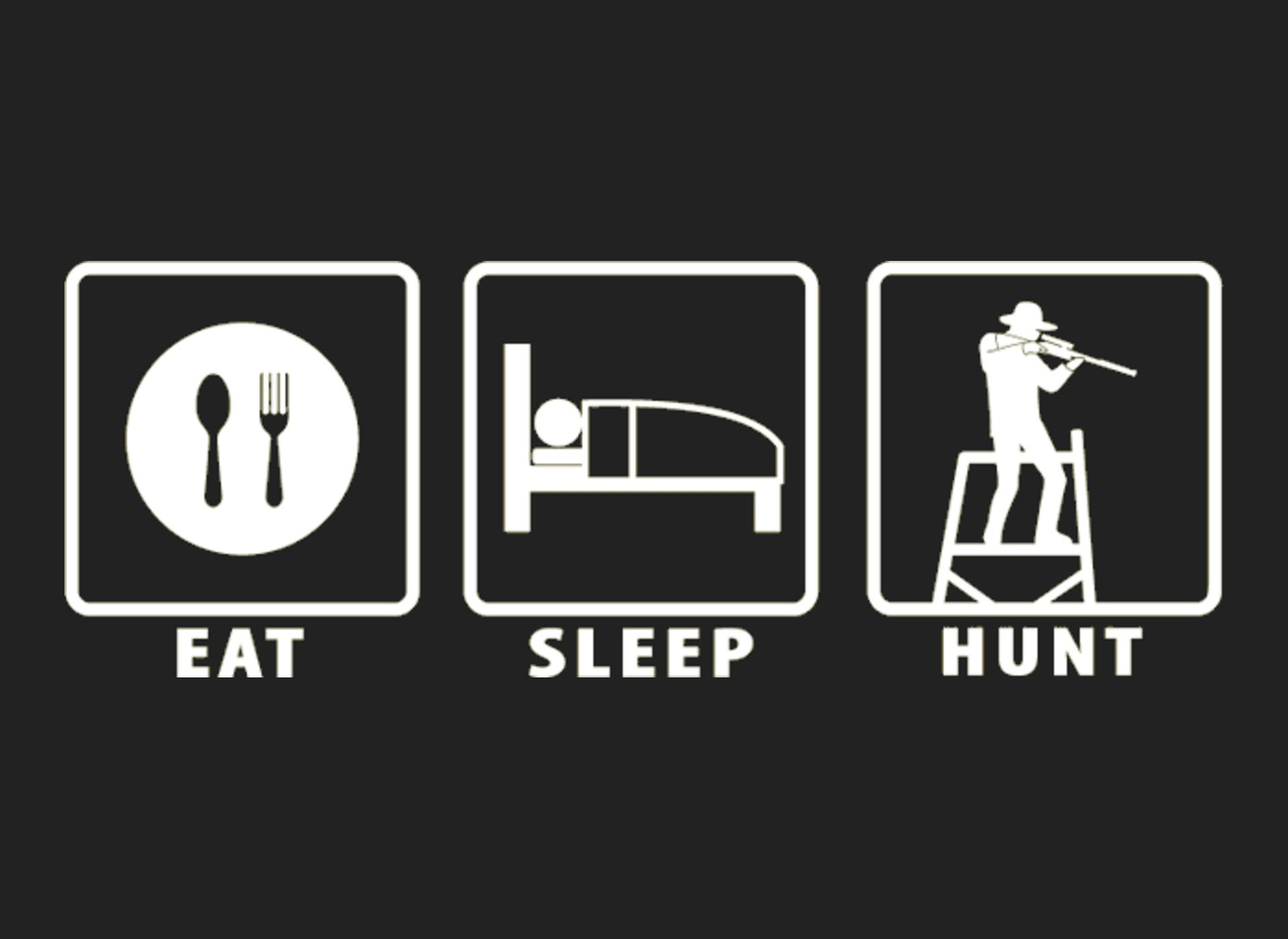 Motif transfert chasse T1056 Eat Sleep Hunt