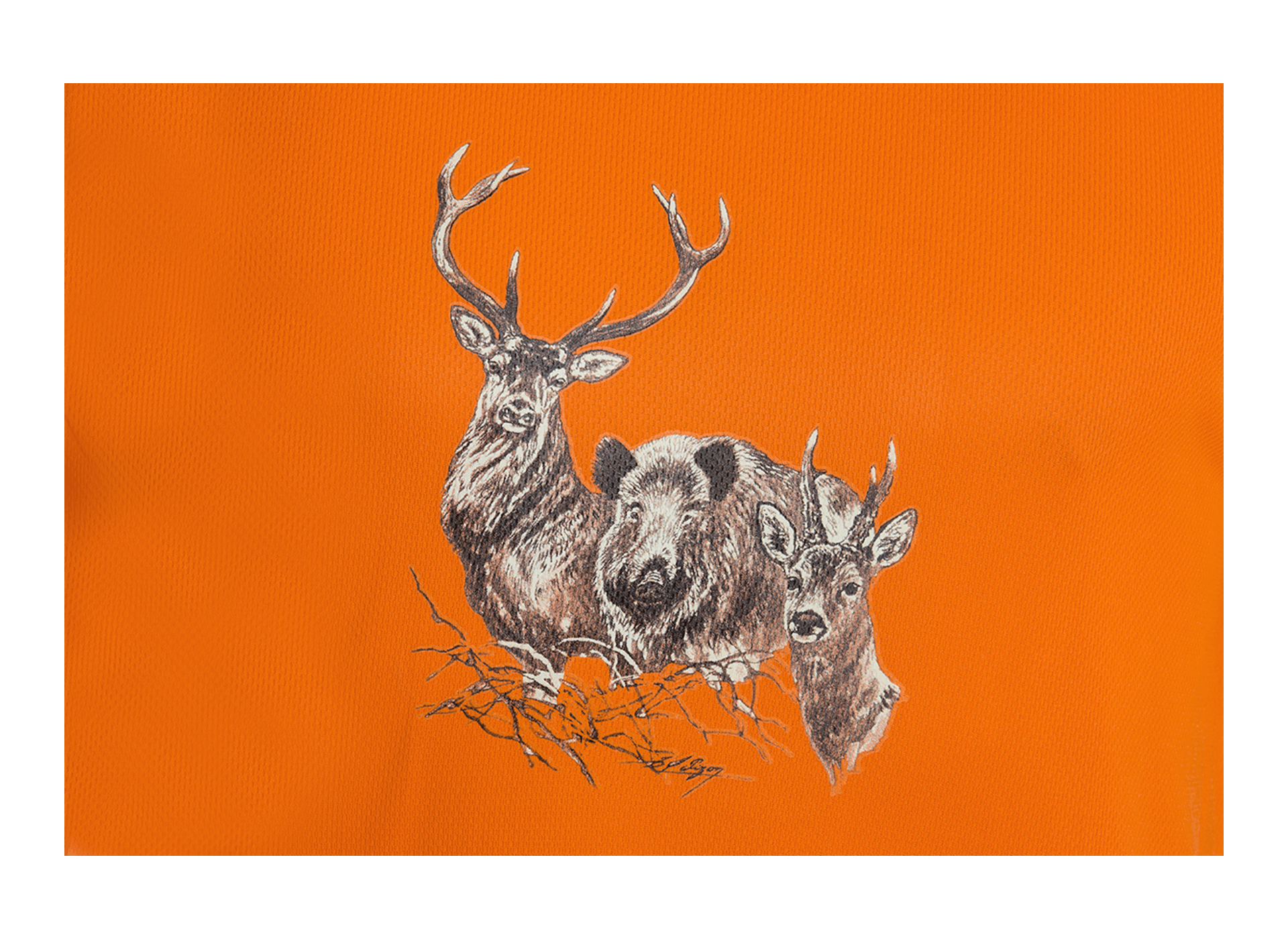 Motif transfert chasse T1049 Trio de gibier monochrome