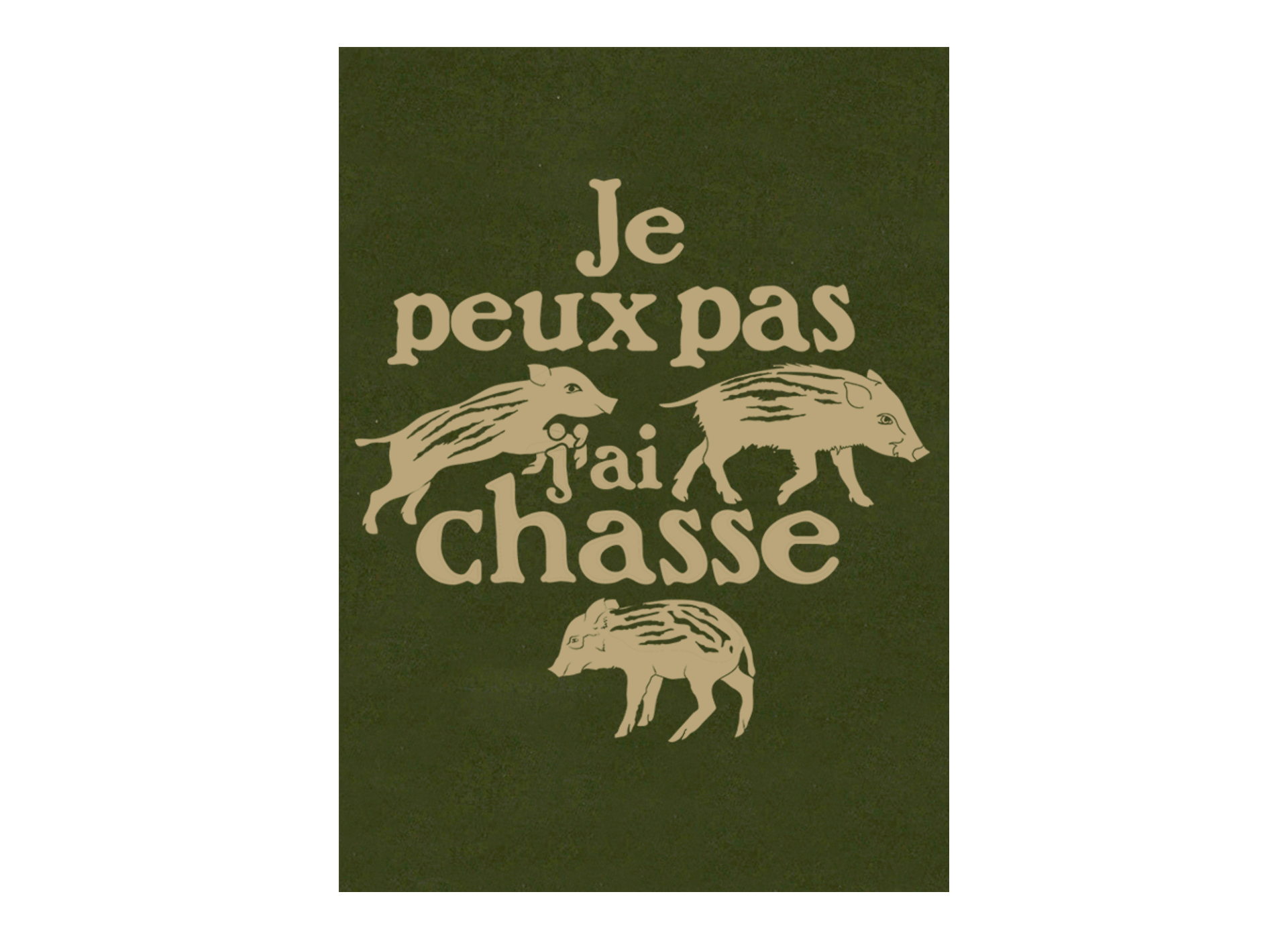 Motif transfert chasse T1177 JPP j'ai chasse enfant
