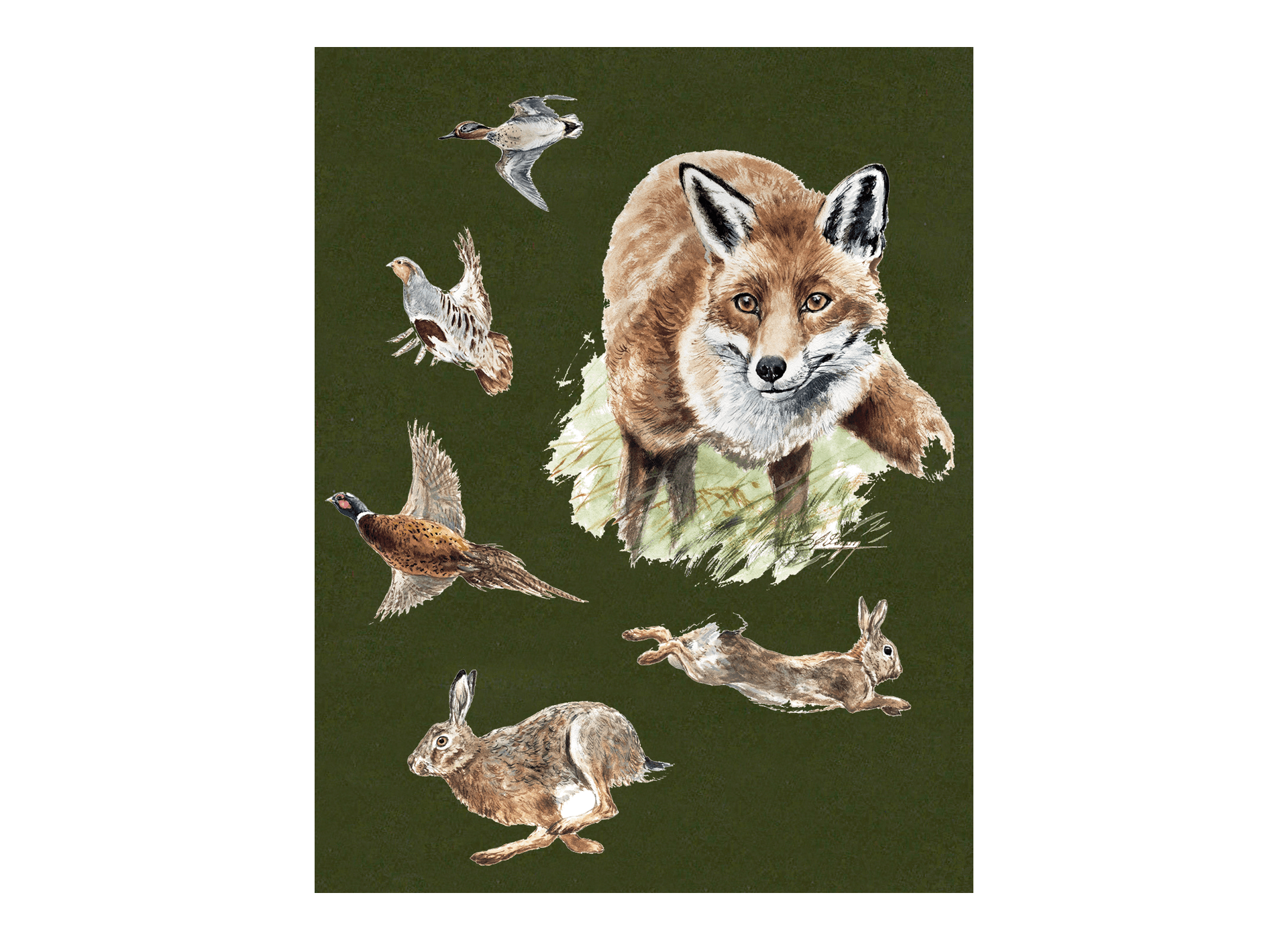 Motif transfert chasse T1101 Renard