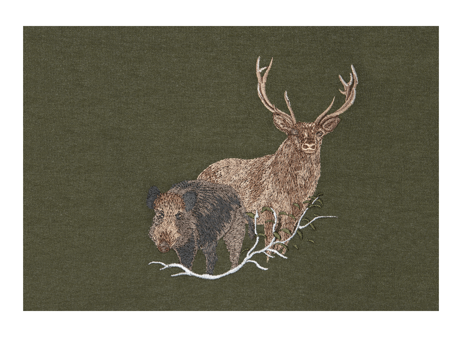 broderie chasse S203 cerf et sanglier