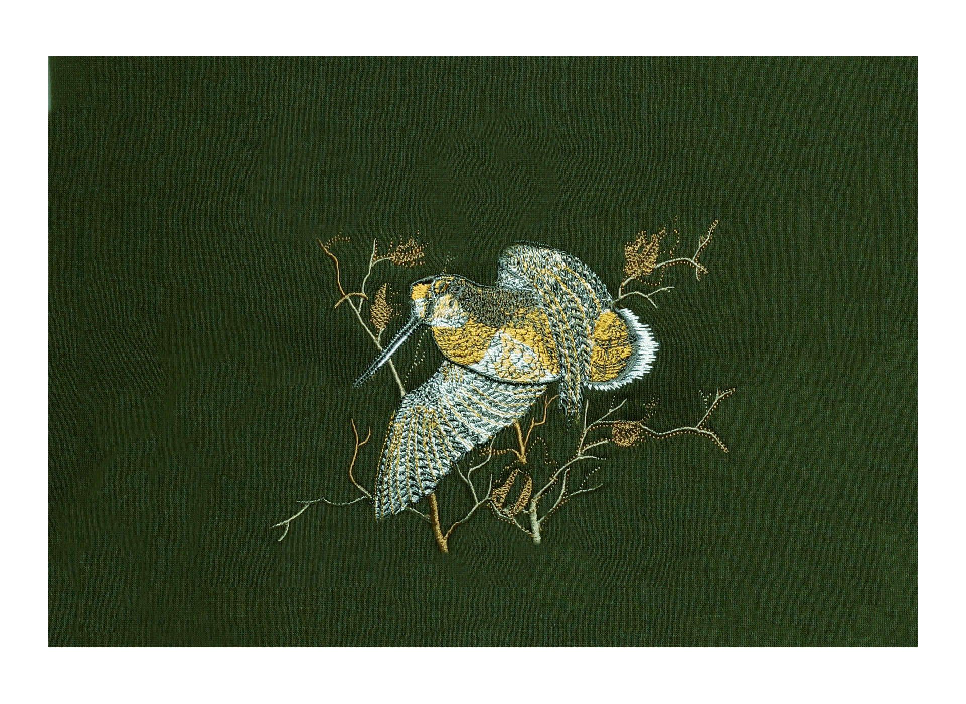 broderie chasse S32 bécasse