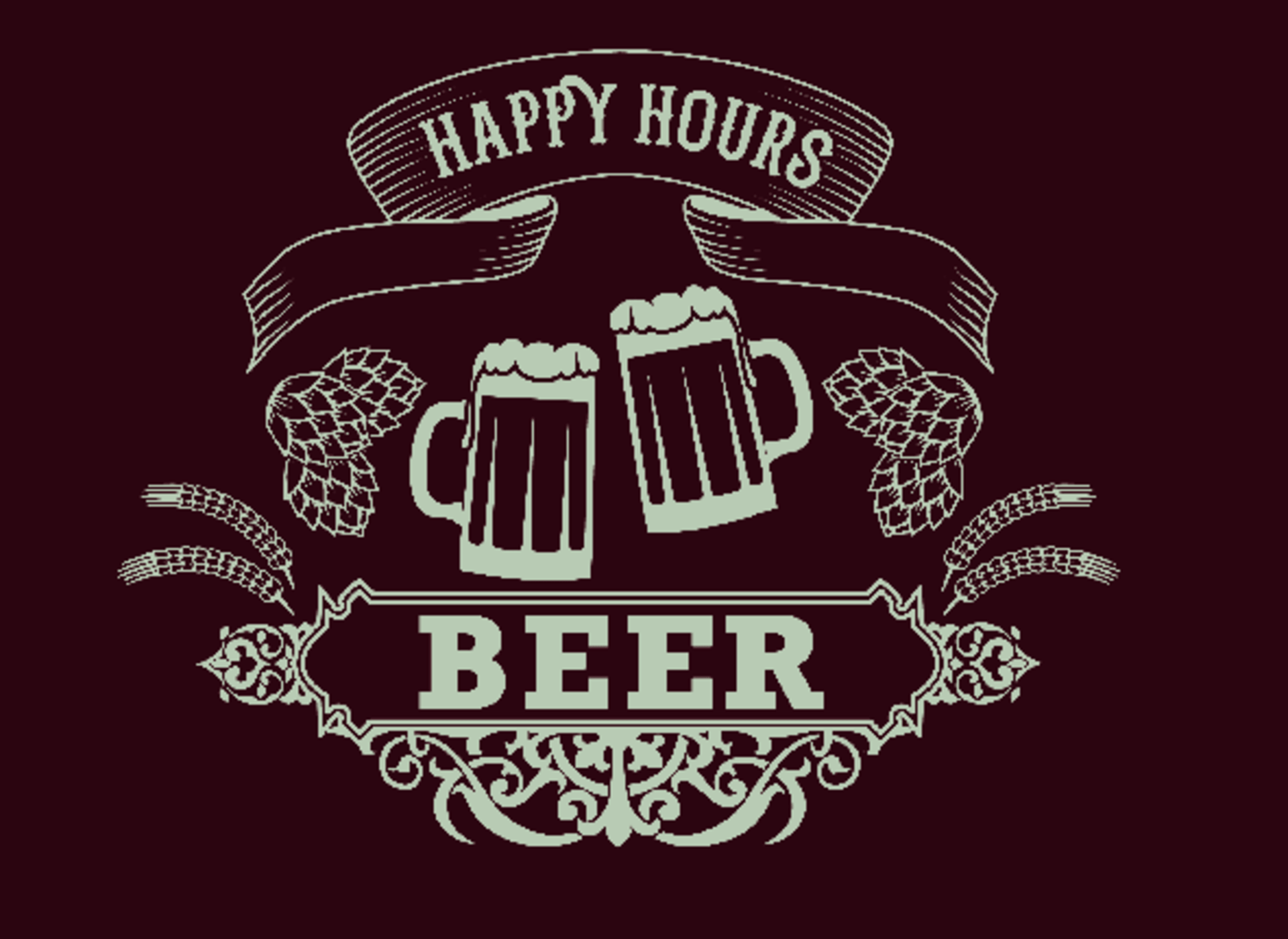 motif outdoor et jardin TSN9 Happy Hour beer