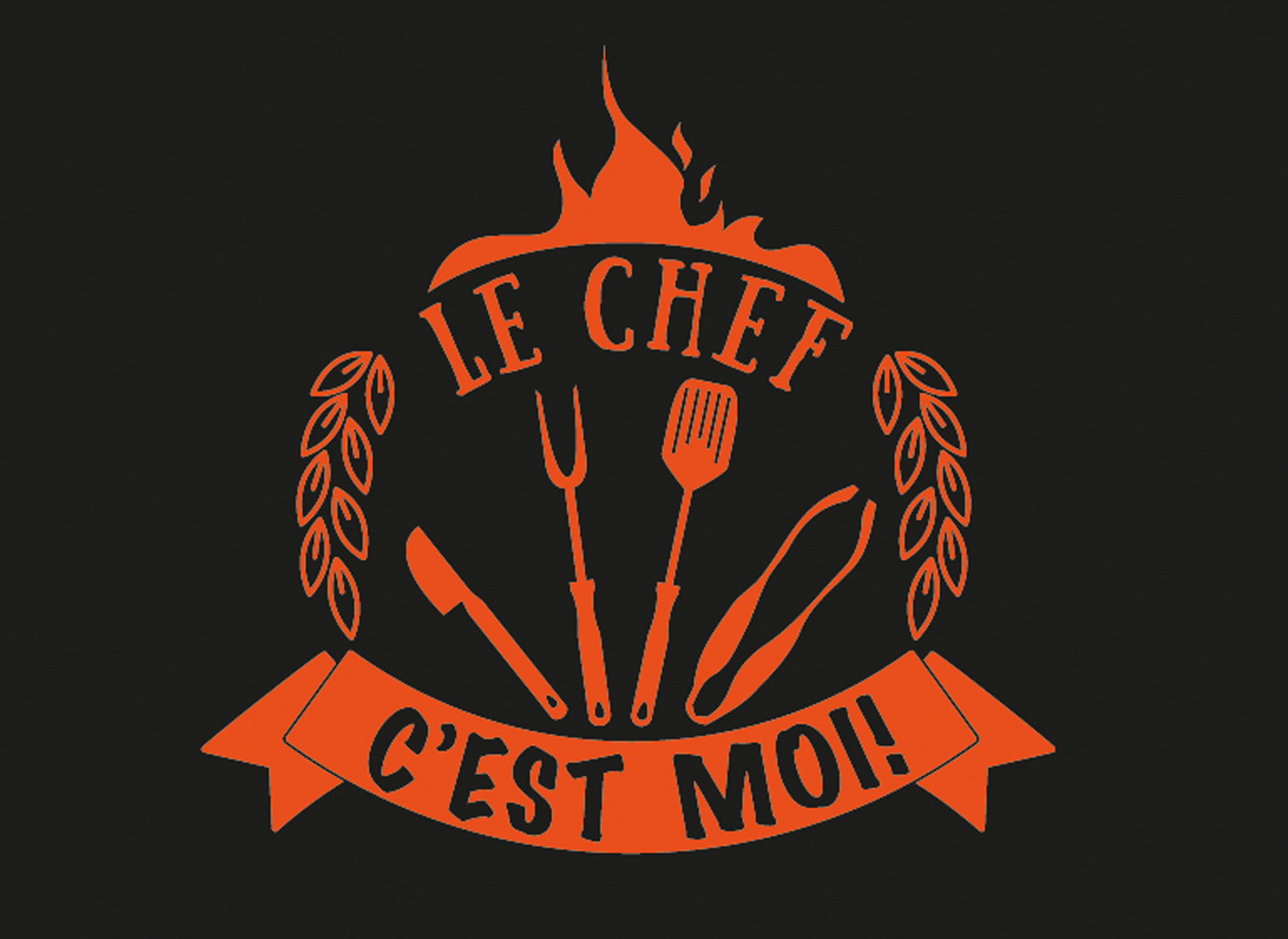 motif outdoor et jardin TSN11 le chef c'est moi