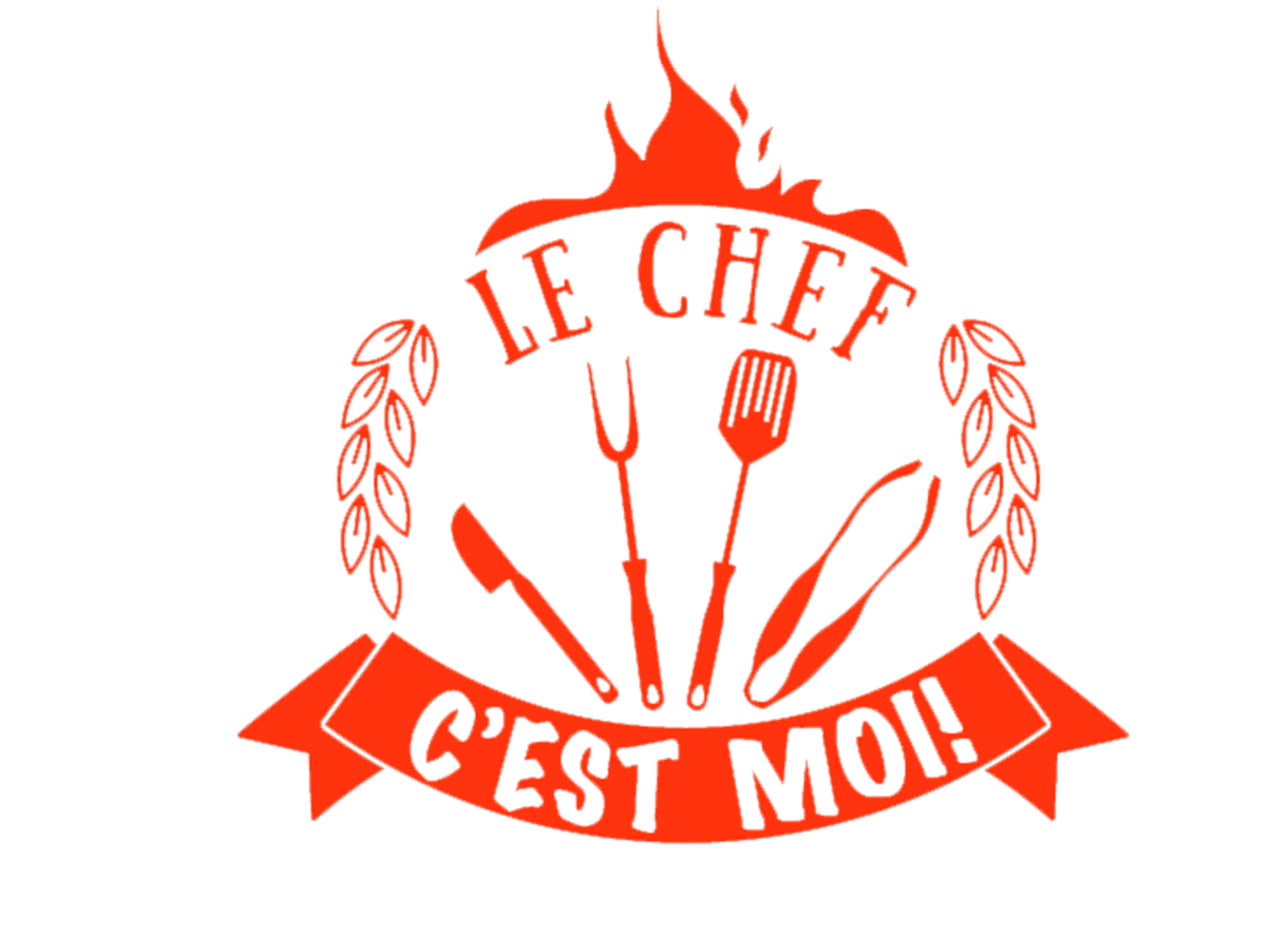motif tablier TA612 Le chef c'est moi