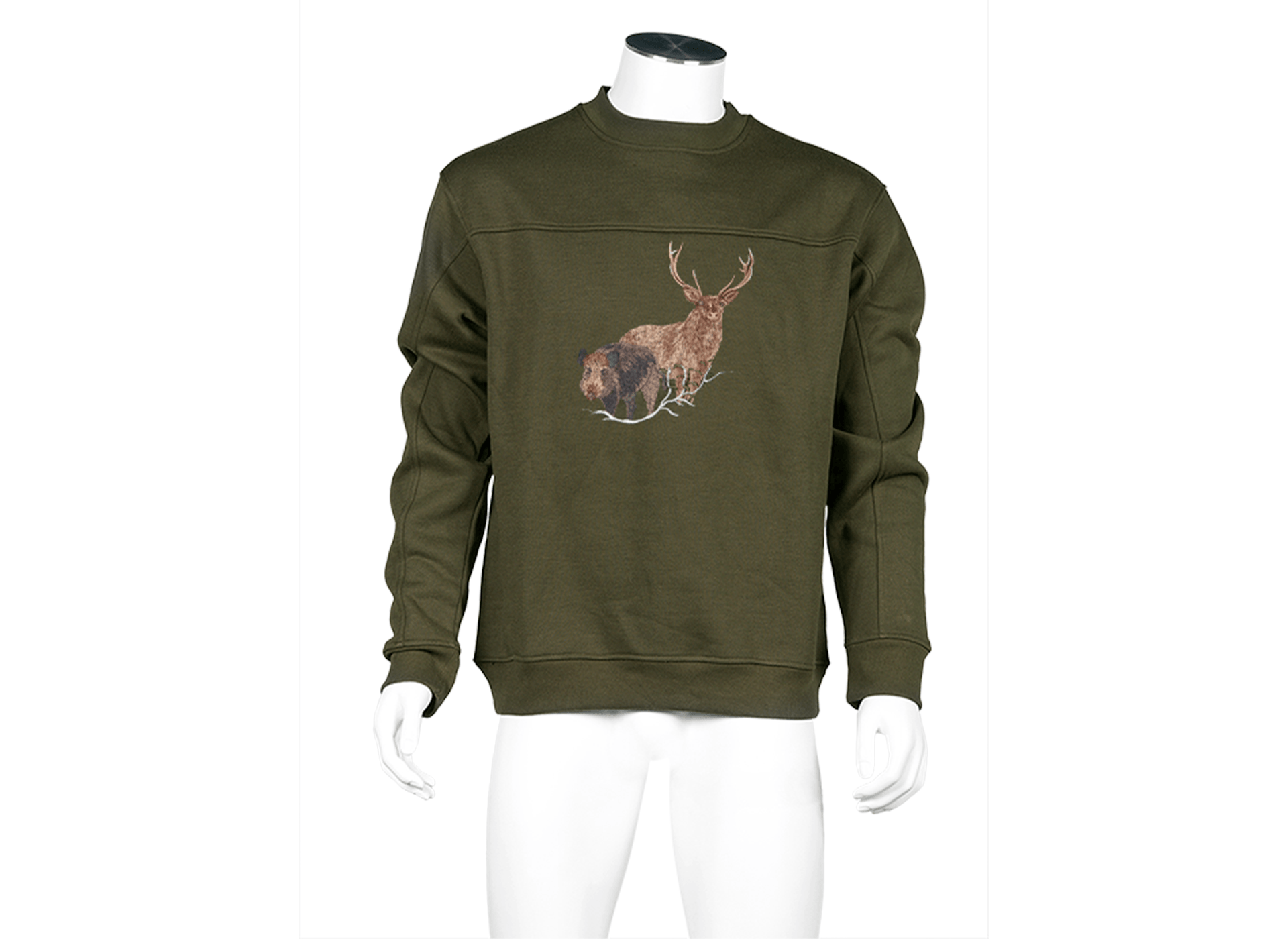 sweat-shirt nature col rond chasse - Variante 2
