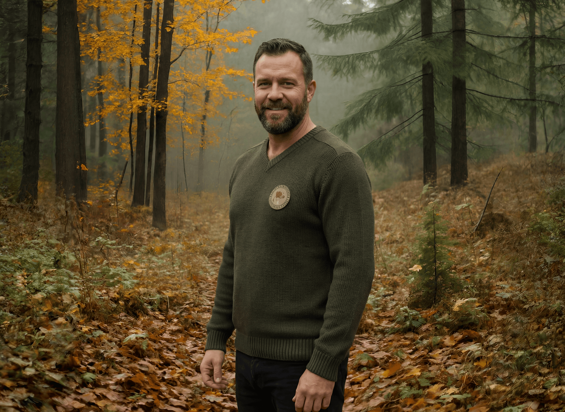 pull chasse col V P61 - Variante 1