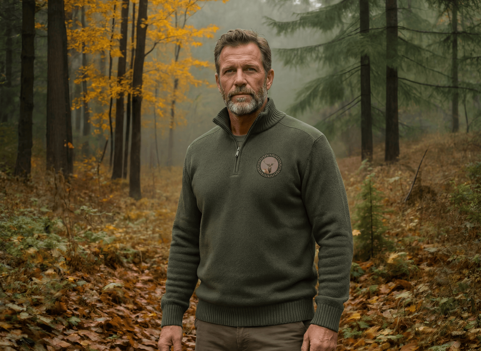 pull chasse col officier P63 - Variante 1