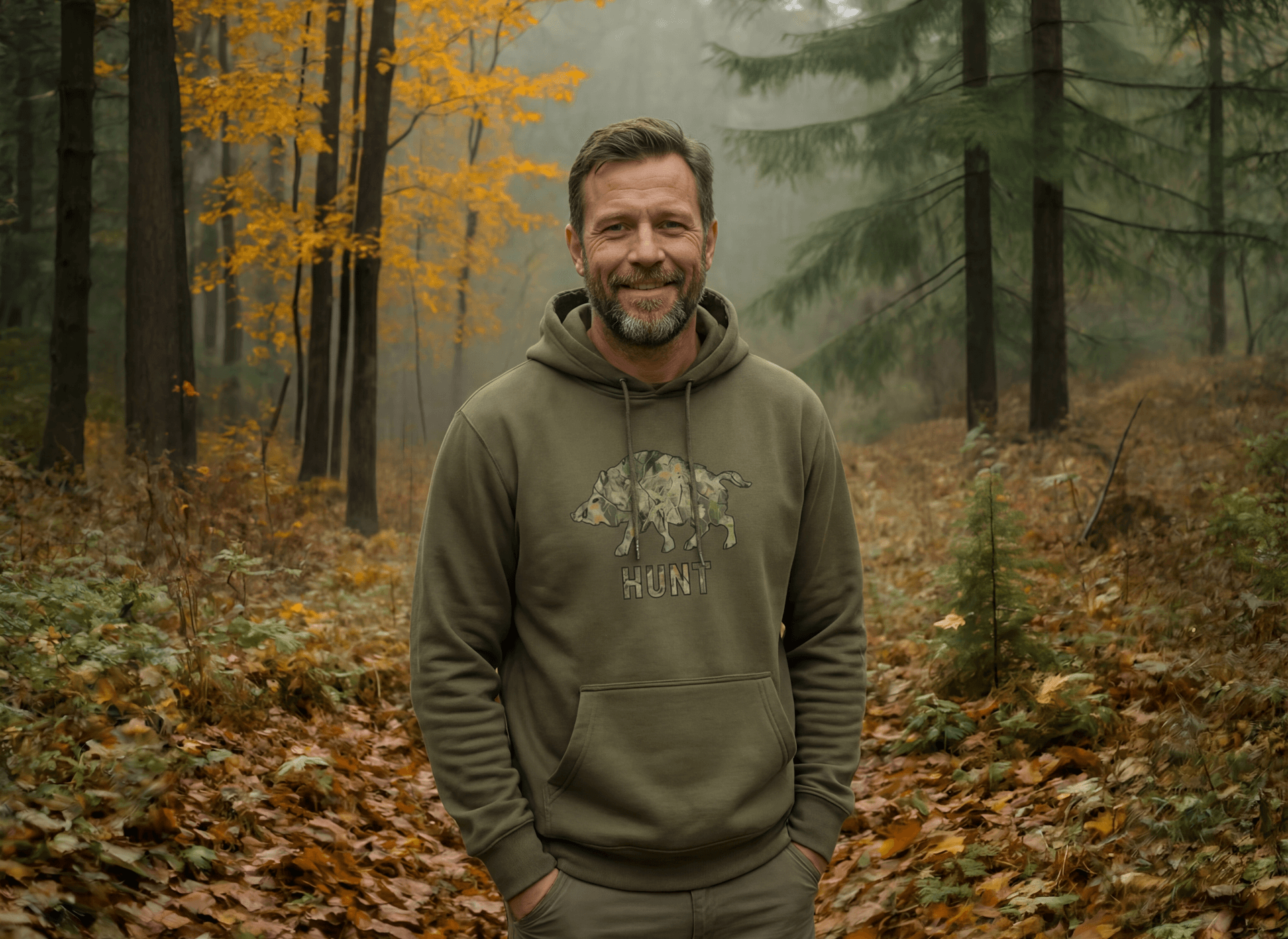 sweat-shirt à capuche HOODIE CHASSE - Variante 1